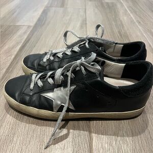 Golden Goose Sneakers Black and Silver
